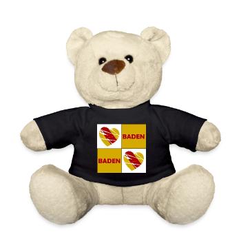 Baden Herz Quadrat - Teddy - Schwarz - Vorne