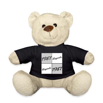 1987 Legends Kursive Quadrate - Teddy - Schwarz - Vorne