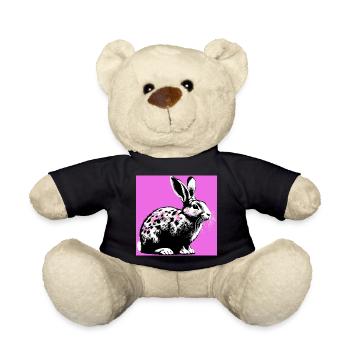 rabbit - Teddy Bear - black - Front
