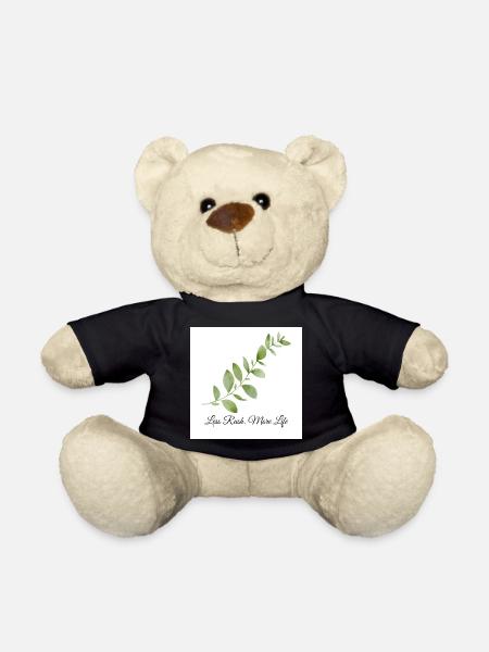 Less Rush More Life Botanical Design - Teddy - Schwarz