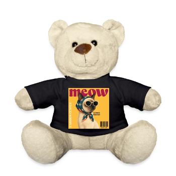 Meow Elegance Sunglass Cat - Teddy Bear - black - Front