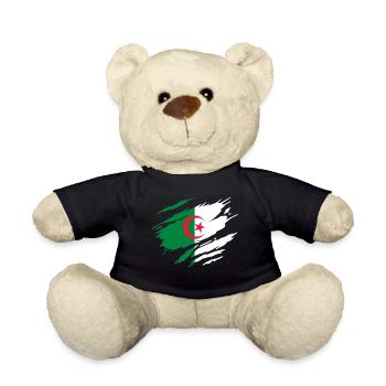 Algérien Drapeau de l'Algérie - Nounours - noir - Devant