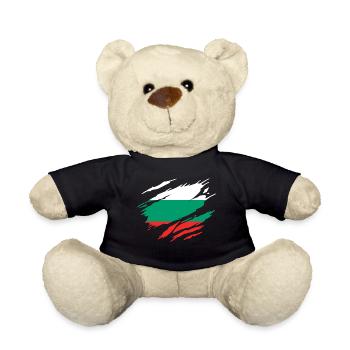 Bulgarie Drapeau Bulgare - Nounours - noir - Devant