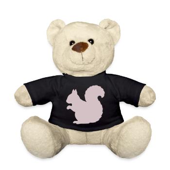 Rosa Eichhörnchen Silhouette - Teddy - Schwarz - Vorne