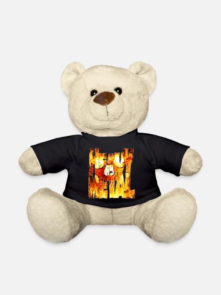 Lettrage en métal lourd du Crâne enflammé - Nounours - noir