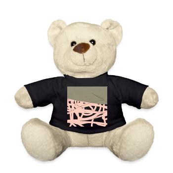 Rosé Netz auf Olivgrund - Teddy - Schwarz - Vorne