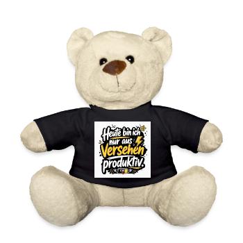 Heute bin ich nur aus Versehen produktiv. - Teddy - Schwarz - Vorne