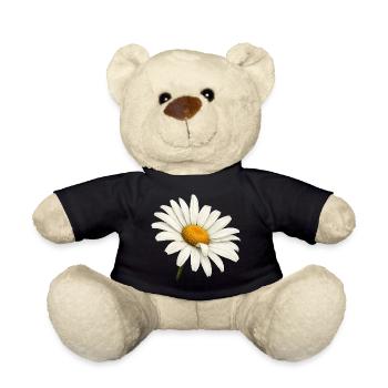 Weiße Margeritenblüte Natur Blumen Design  - Teddy - Schwarz - Vorne