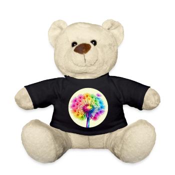 Rainbow Dandelion - Teddy Bear - black - Front