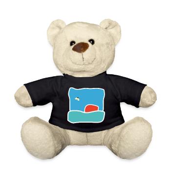 Midge in flight – flying insect - Teddy Bear - black - Front