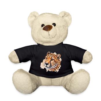 Aquarelle en forme de tête de guépard - Nounours - noir - Devant