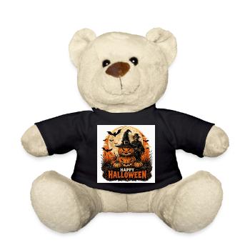 Halloween Night Pumpkins - Teddy Bear - black - Front