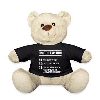 Ergotherapeutin Immer Recht - Teddy - Schwarz - Vorne