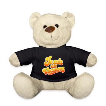 Je suis en vacances - Nounours - noir - Devant