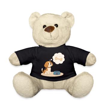 Le Beagle rêve d’un os - Nounours - noir - Devant