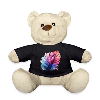 Prismatic Feather Gradient - Teddy Bear - black - Front