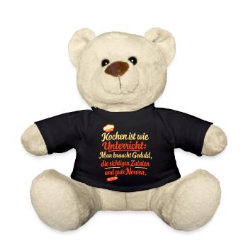 Kochen Ist Wie Unterricht Geduld Zutaten Nerven - Teddy - Schwarz - Vorne