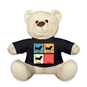 Basset Hound Dog Lover Gift for Dog Mom - Teddy Bear - black - Front