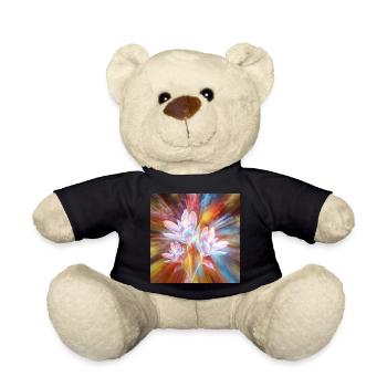 Abstrakte Blumen moderne Kunst - Teddy - Schwarz - Vorne