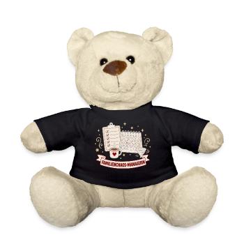 Familienchaos-Managerin Lustiger Mama Spruch - Teddy - Schwarz - Vorne