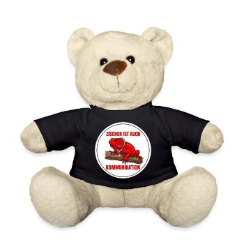 Reptilienarzt Leguan Motiv Zischen Kommunikation - Teddy - Schwarz - Vorne
