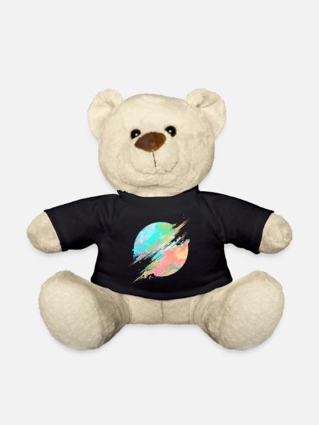 Pastel Rainbow Abstract Splash - Teddy - Schwarz