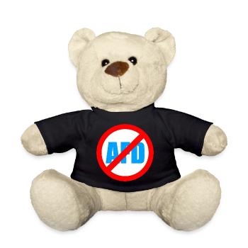No AFD FCK AFD Protest Links Antifa - Teddy - Schwarz - Vorne