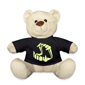 Glow in the dark Dracula - Teddy - Schwarz - Vorne