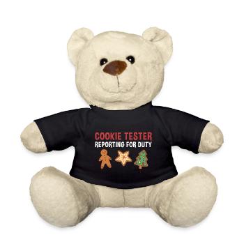 Baking Cookie Tester Reporting For Duty Cookie - Teddy - Schwarz - Vorne