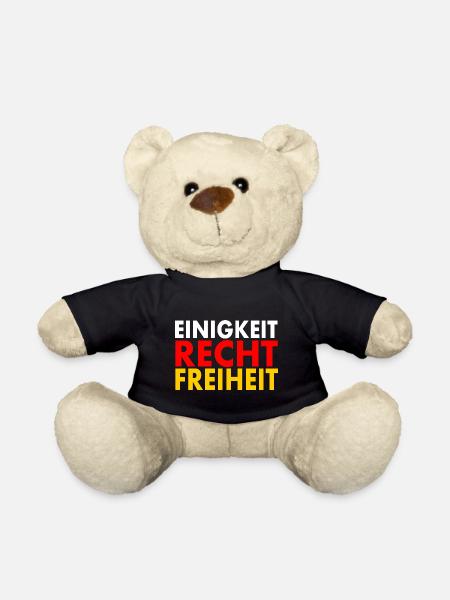 Einigkeit recht freiheit - Teddy - Schwarz