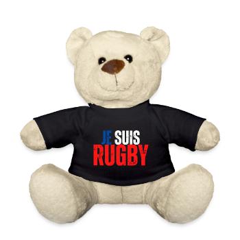 Je suis Rugby France - Nounours - noir - Devant
