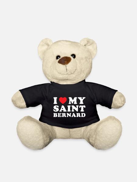 I Love My Saint Bernard - Teddy - Schwarz