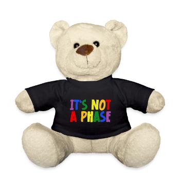 LGBTQIA+ Rainbow Flag Gay Pride It's Not A Phase - Teddy - Schwarz - Vorne