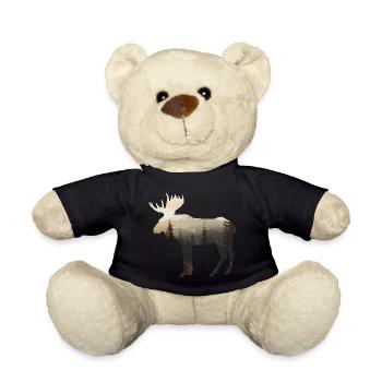Moose avec idée de cadeau paysage silhouette - Nounours - noir - Devant