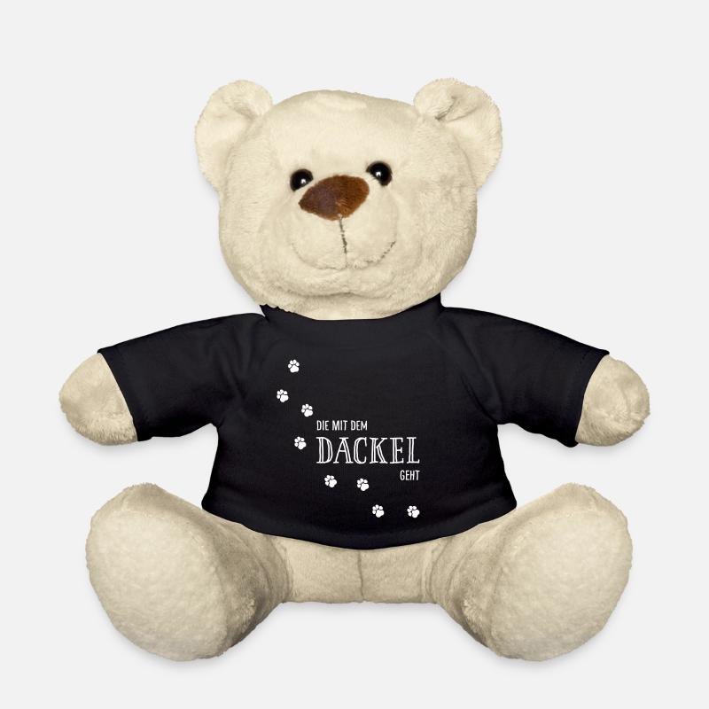 Die mit dem Dackel geht - Hundepfoten - Teddy - Schwarz