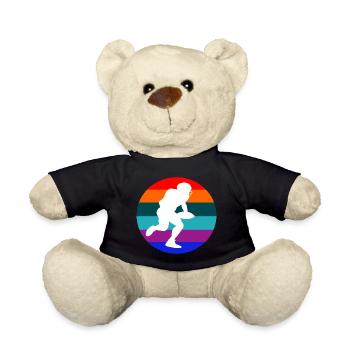 American football - Teddy Bear - black - Front