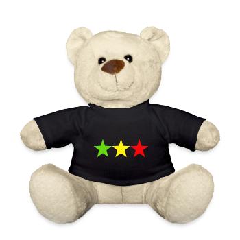 Rasta Stars Reggae - Teddy - Schwarz - Vorne