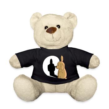 Hund Spiegel Schatten Mittelfinger Geschenk lustig - Teddy - Schwarz - Vorne