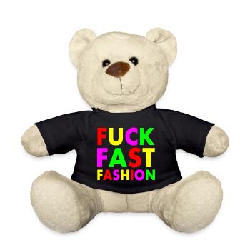 Fuck fast fashion - Nounours - noir - Devant
