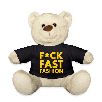 Fuck fast fashion - Nounours - noir - Devant
