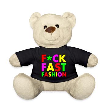 Fuck fast fashion - Nounours - noir - Devant
