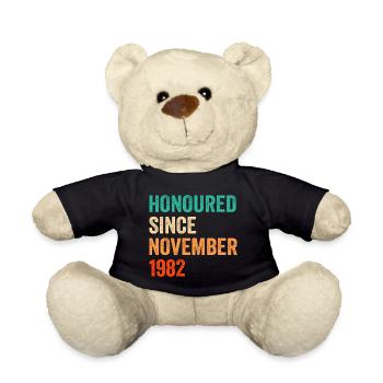 Birthday November 1982 Vintage Design - Teddy Bear - black - Front