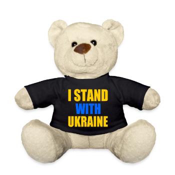 I stand with ukraine - Teddy Bear - black - Front