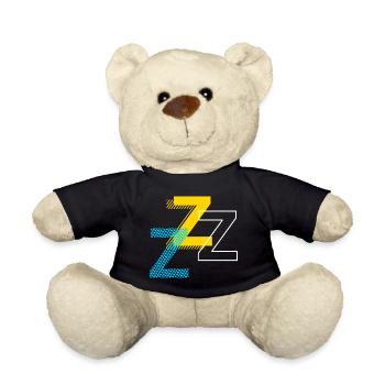 Alphabet Letter Z - Teddy Bear - black - Front