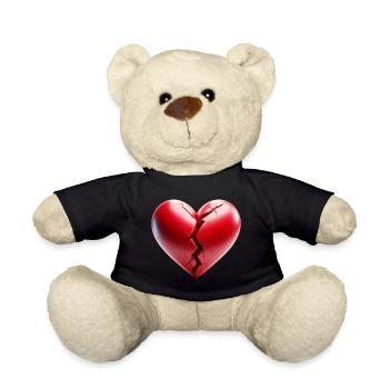 Broken Heart - Valentine's Day - Teddy Bear - black - Front