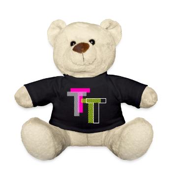 Letter T - Teddy Bear - black - Front
