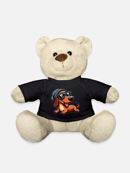 Süßer Cartoon Hund Dackel Sonnenbrille - Teddy - Schwarz