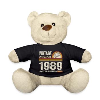 Vintage 1989 Cassette Tape 1989 - 36th Anniversary 1989 - Teddy Bear - black - Front