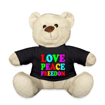 Love peace freedom - Teddy - Schwarz - Vorne