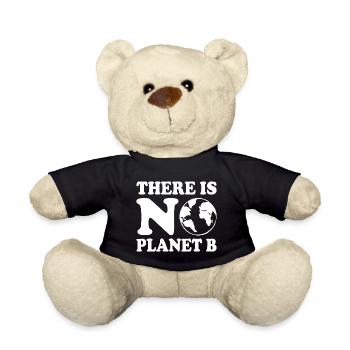 There is no planet b - Teddy Bear - black - Front
